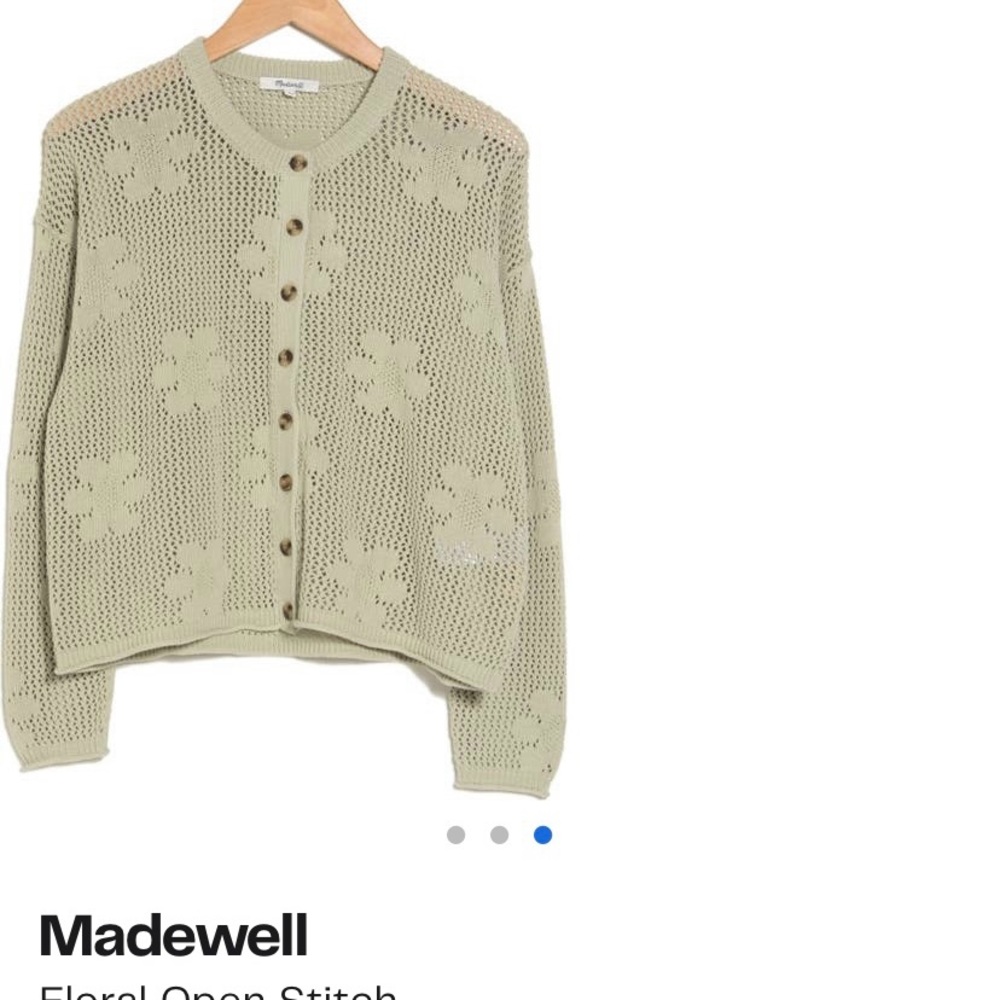 Madewell floral stitch sweater, size small.